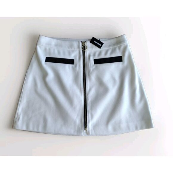 Express Skirt 10 Mini Zip Front Lined - Picture 1 of 14